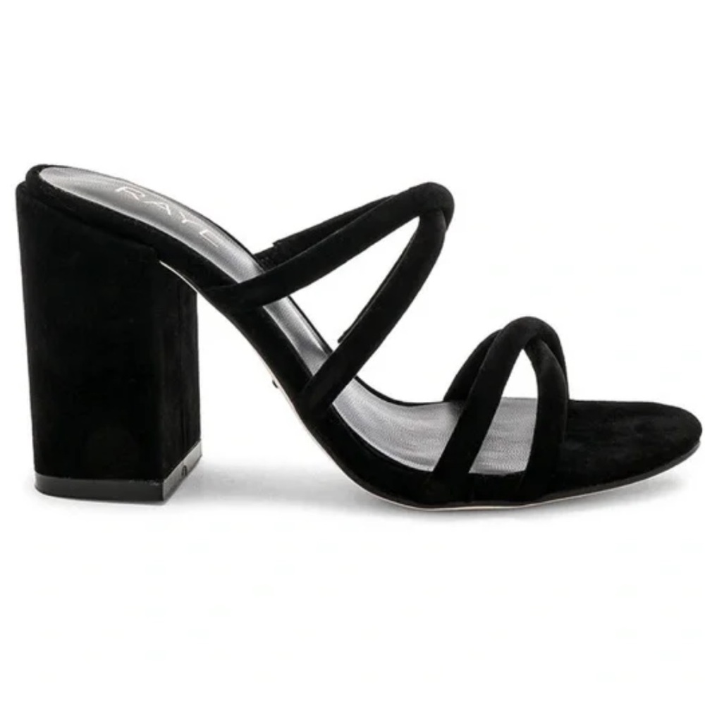 RAYE Black Suede Heels